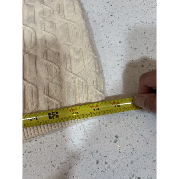 Free People Ivory Cable Knit Mini Skirt Small Preowned Winter Skirt - Picture 7 of 7